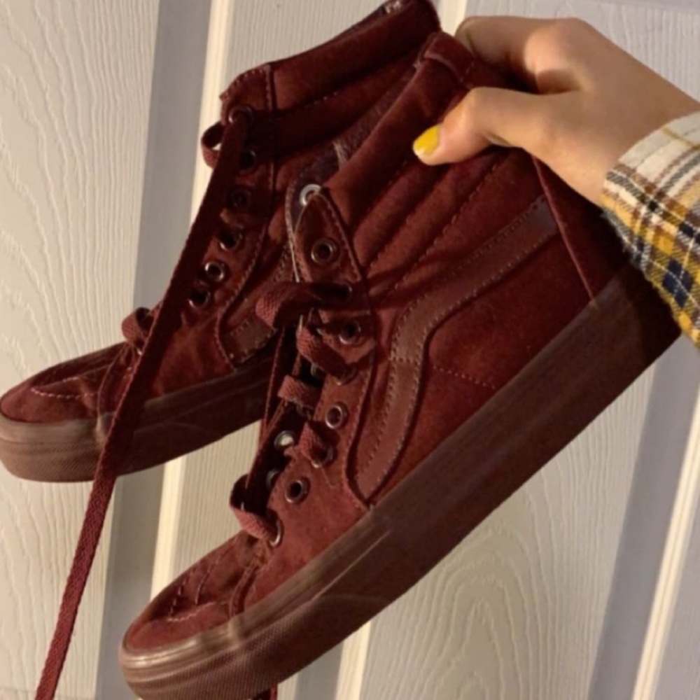Maroon High Top Vans